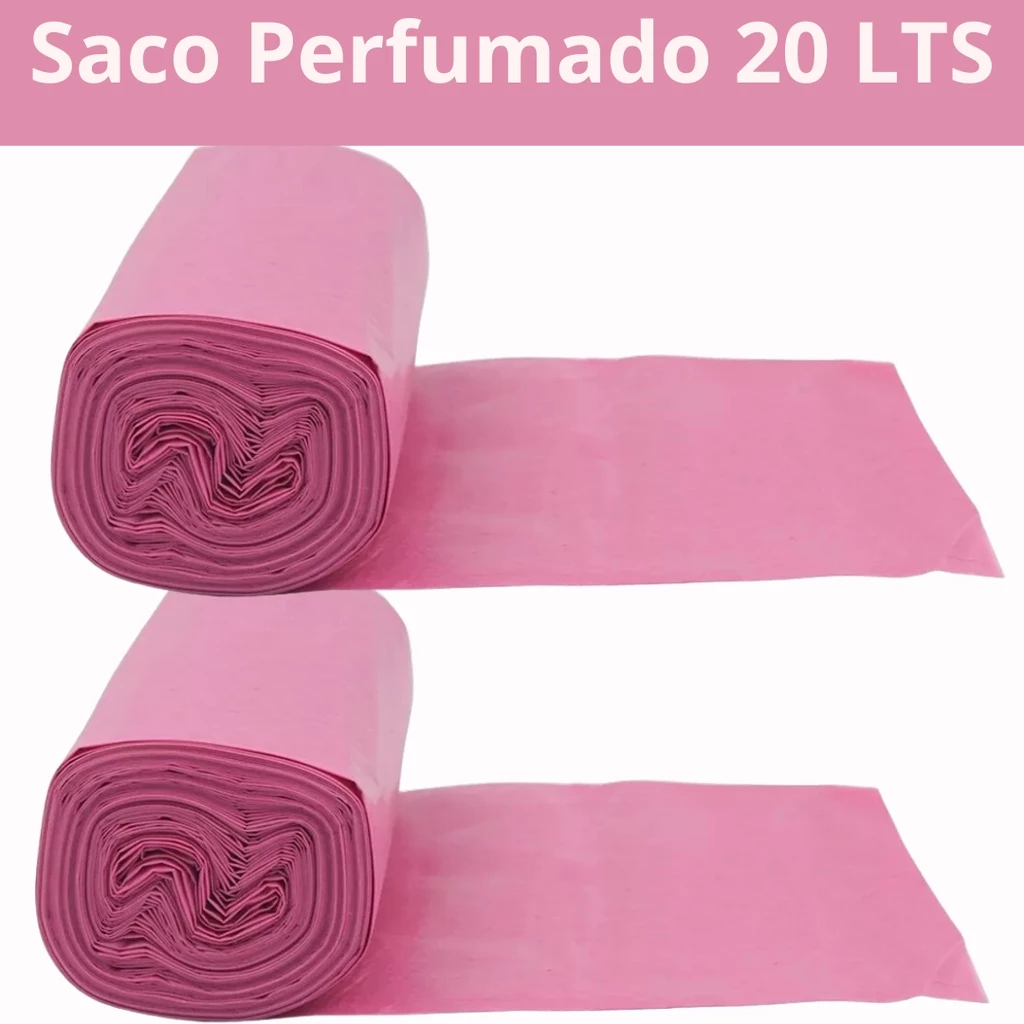 Saco Sanito Perfumado Para Lixeira de Banheiro 20 Litros 50 Unidades